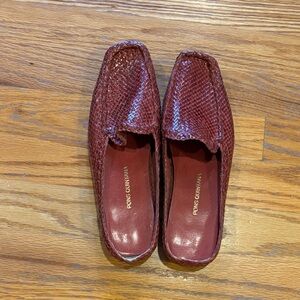 Pons Quintana Deep Red Slip-On Loafers
